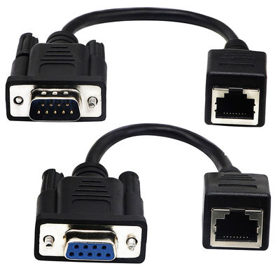 کابل Cat5 Cat6 RJ45 به RS232، مجموعه کابل اترنت صنعتی 9 پین DB9