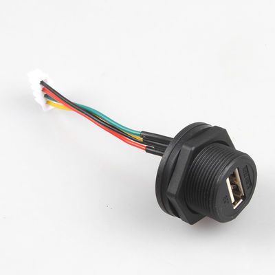 مهار سیم کابل جلو USB 4P ضد آب XH2.54 ساخت گام 2.54 میلی متری