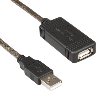 کابل تکرارکننده فعال یو اس بی PVC بادوام، کابل افزودنی تکرارکننده USB 30M