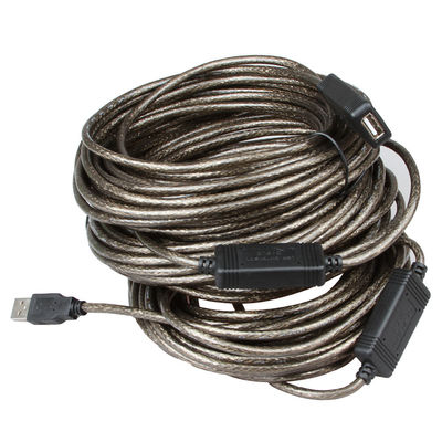 کابل تکرارکننده فعال یو اس بی PVC بادوام، کابل افزودنی تکرارکننده USB 30M