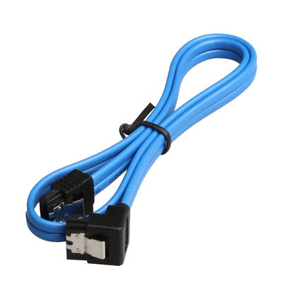 کابل آبی کاربردی SATA 3 6 گیگابایت S با قفل قفل مستقیم تا دوشاخه 90 درجه