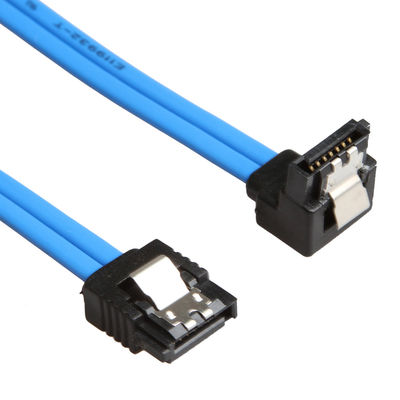 کابل آبی کاربردی SATA 3 6 گیگابایت S با قفل قفل مستقیم تا دوشاخه 90 درجه