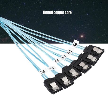 کابل مهار سیم شکاف زن 6 گیگابیت بر ثانیه SATA III HDD 7pin تا 7pin برای سرور