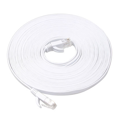 در فضای باز داخلی Cat6 پچ کورد 100 فوت 10 گیگابیت بر ثانیه اسلیم تخت بادوام