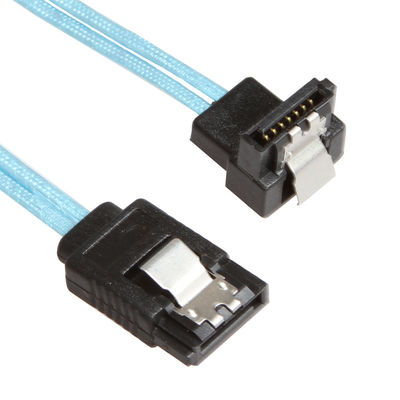 کابل افزودنی SATA 3 آبی 8 اینچی، سیم SATA 3 مستقیم به مستقیم