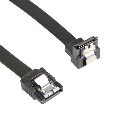کابل برق 12 اینچی دیتا SATA 3 با زاویه راست 90 درجه با قفل قفل