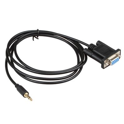 کابل مهار سیم مشکی RS232 DB9Pin ماده به DC 3.5 میلی متر پایدار