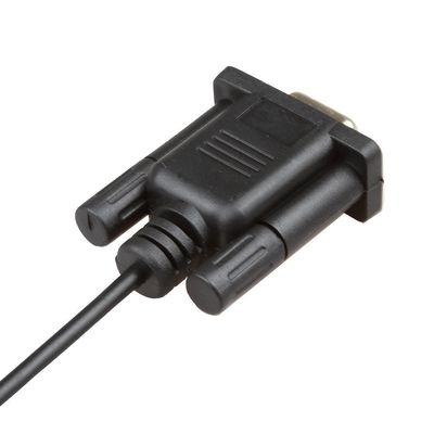 کابل مهار سیم مشکی RS232 DB9Pin ماده به DC 3.5 میلی متر پایدار