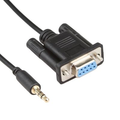 کابل مهار سیم مشکی RS232 DB9Pin ماده به DC 3.5 میلی متر پایدار