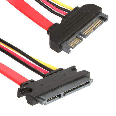 کابل پسوند پایدار SATA 3 برای هارد دیسک، مرد به زن 7+15 پین SATA 3.0 6 گیگابیت بر ثانیه