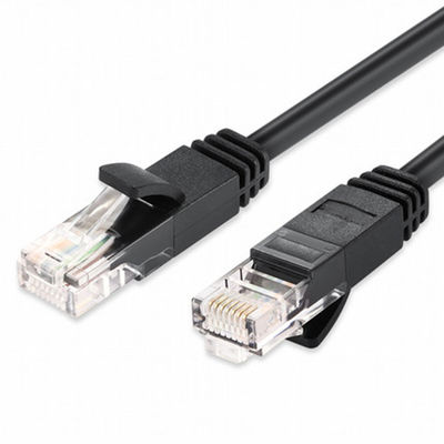کابل پچ کورد CCA UTP FTP Cat5e مشکی با رابط نر RJ45