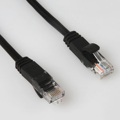 کابل پچ کورد CCA UTP FTP Cat5e مشکی با رابط نر RJ45