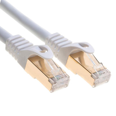 پچ کورد RJ45 0.5-90 متری، کابل اترنت Double Shield White Cat 7