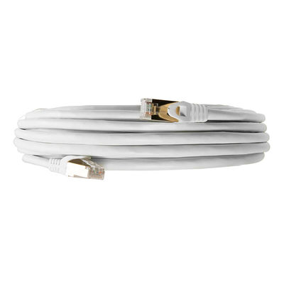 پچ کورد RJ45 0.5-90 متری، کابل اترنت Double Shield White Cat 7