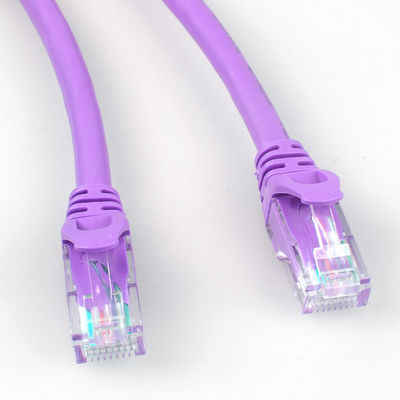 Rj45 بنفش Cat6a وصله سیم عایق HDPE برای نمایشگر LED شبکه