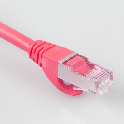 Direct Burial 6 Ft Cat7 Patch Cord Heavy Duty ضد آب 26AWG 10Gb قرمز