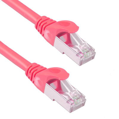 Direct Burial 6 Ft Cat7 Patch Cord Heavy Duty ضد آب 26AWG 10Gb قرمز