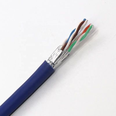جامد UTP Cat5e کابل شبکه 4 جفت CCA Conductor ژاکت PVC