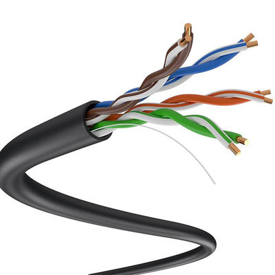 کابل Cat5e کم دود 24AWG LSZH، کابل خارجی Cat5e صفر هالوژن 305 متر