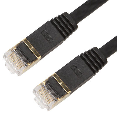 شیلد UTP Flat Patch Cable Cat 6 مسی 1 متری Rj45 رنگ مشکی