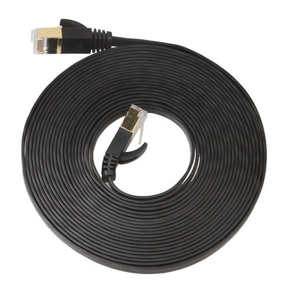 شیلد UTP Flat Patch Cable Cat 6 مسی 1 متری Rj45 رنگ مشکی