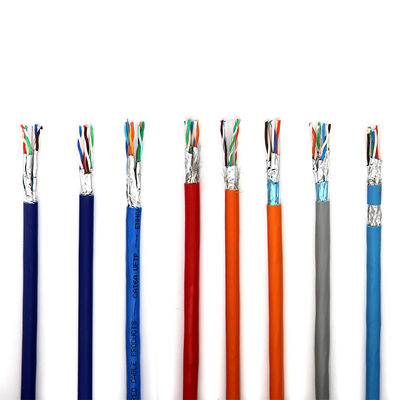 چند رنگ کاربردی UTP Cat5e CCA، 0.95 میلی متر آلومینیوم با روکش مسی Cat5e 8 جفت