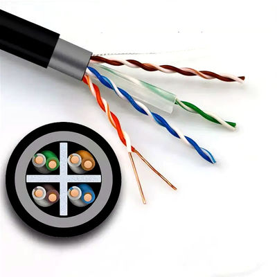 دو غلاف Cat6 شبکه کابل شبکه UTP مس خالص برای فضای باز