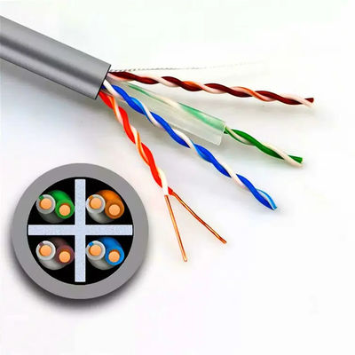 دو غلاف Cat6 شبکه کابل شبکه UTP مس خالص برای فضای باز