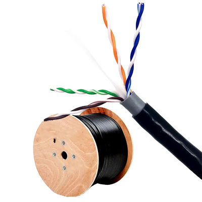 دو غلاف Cat6 شبکه کابل شبکه UTP مس خالص برای فضای باز