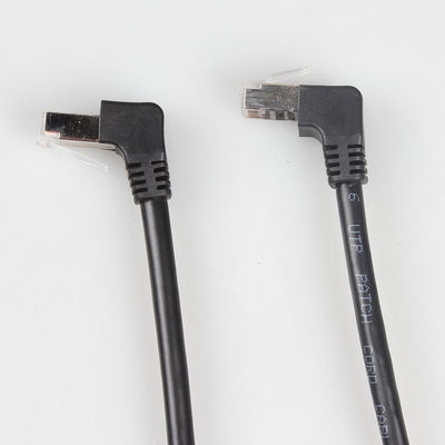 لوازم جانبی اتصال کابل اترنت مستقیم کارخانه CAT 6 دوشاخه زاویه راست